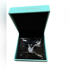 NEW Louisa Secret Necklace Owl Heart Pendant, 925 Sterling Silver Zirconia